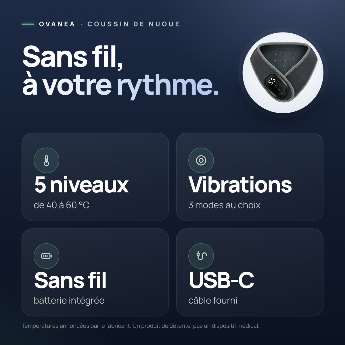 Visuel OVANEA : Sans fil, à votre rythme.