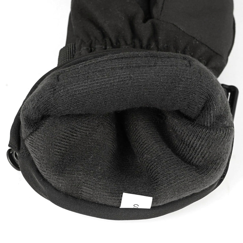 Intérieur de la moufle chauffante : doublure en maille douce gris anthracite