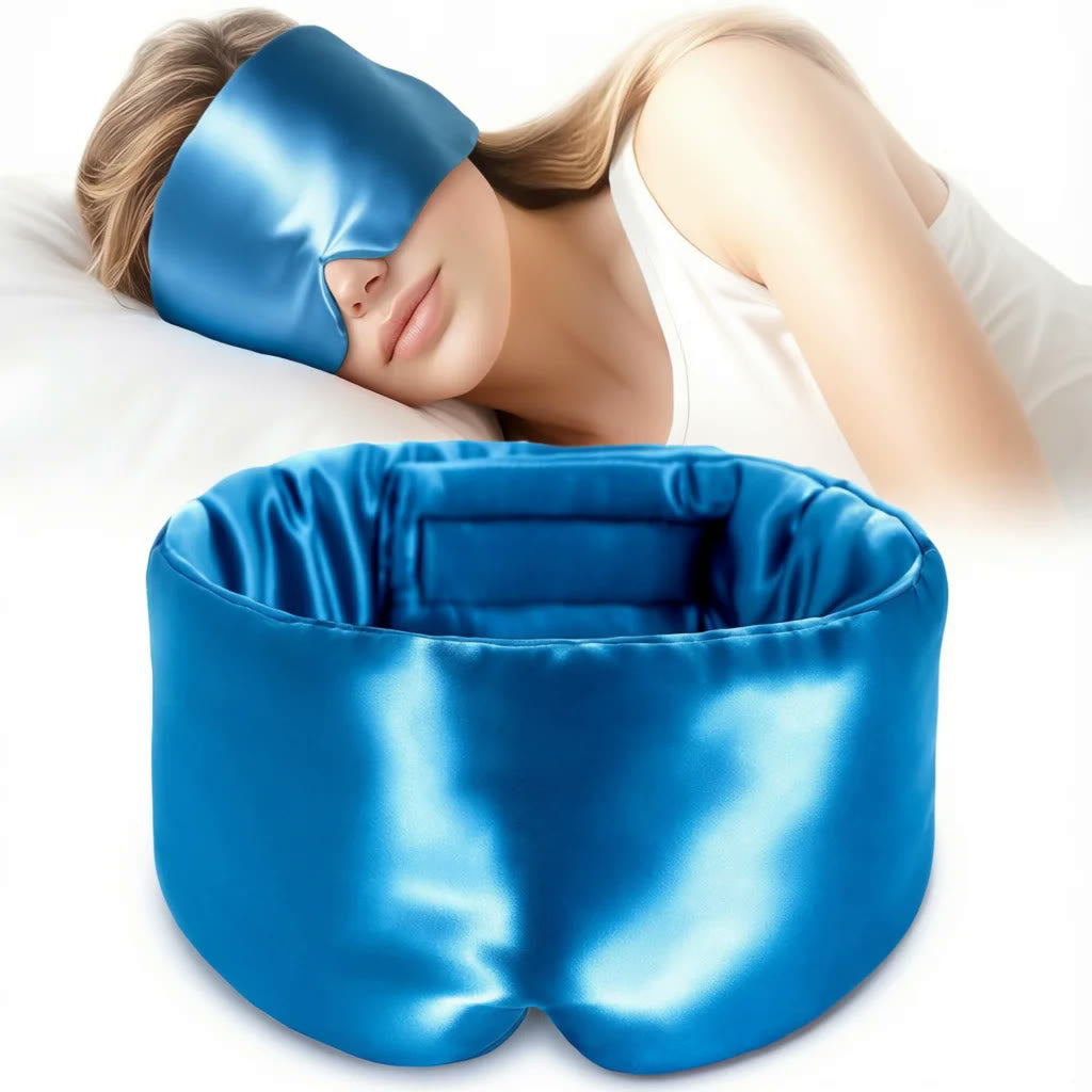 Masque de nuit en soie de mûrier, bandeau large