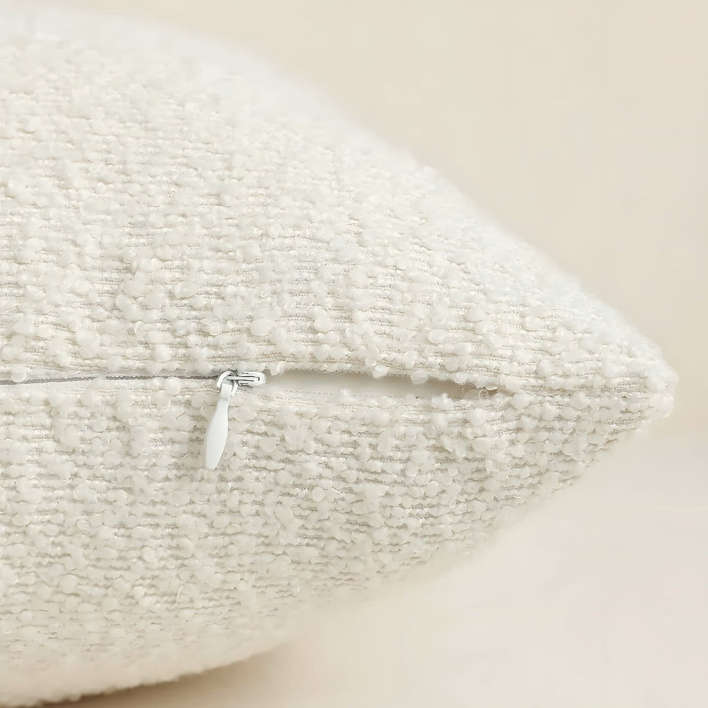 Housse de coussin bouclette épaisse, effet laine d’agneau, housse seule
