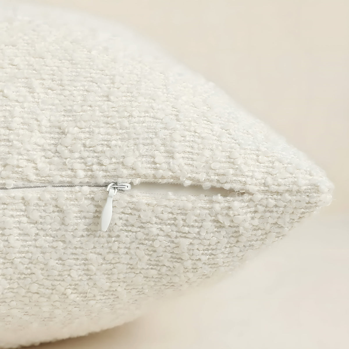 Housse de coussin bouclette épaisse, effet laine d’agneau, housse seule