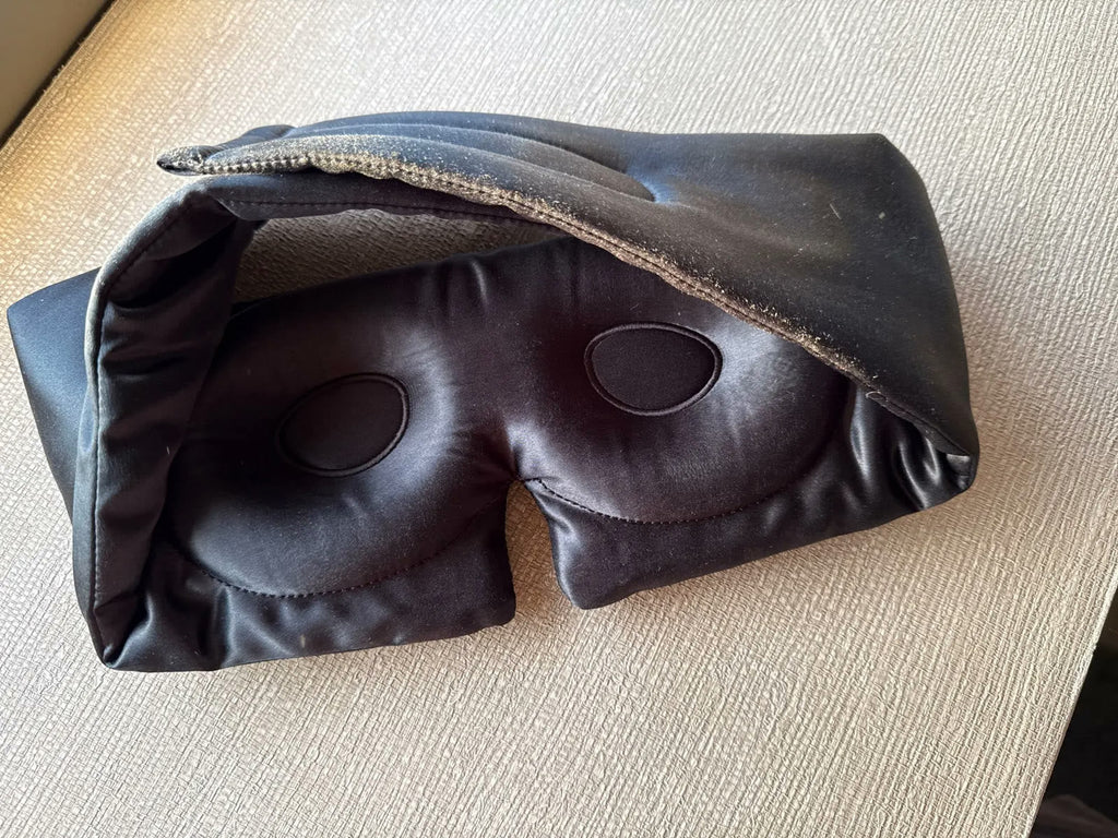 Masque de nuit en soie 22 momme, coques creuses