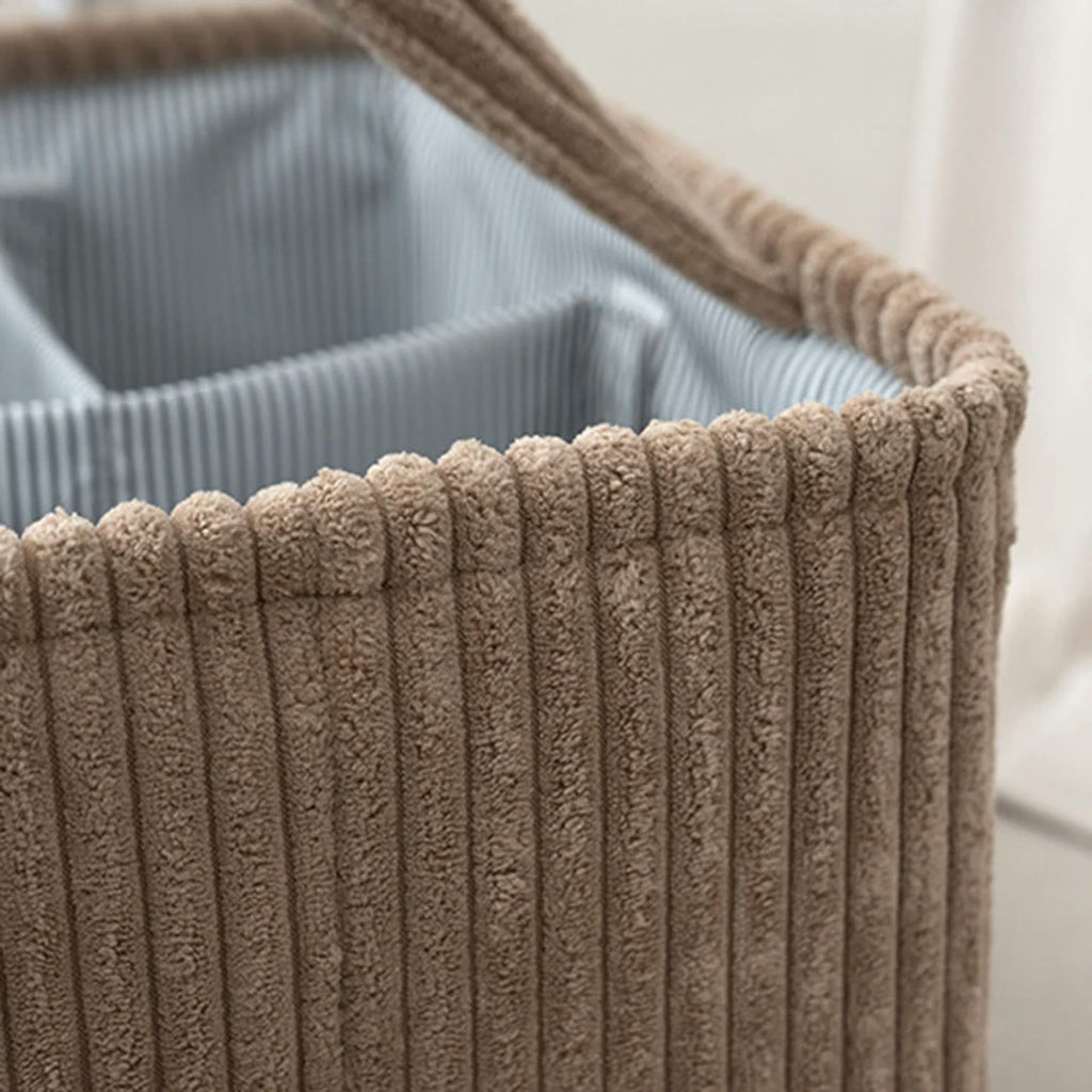 Panier de rangement en velours côtelé, 38 × 26 cm