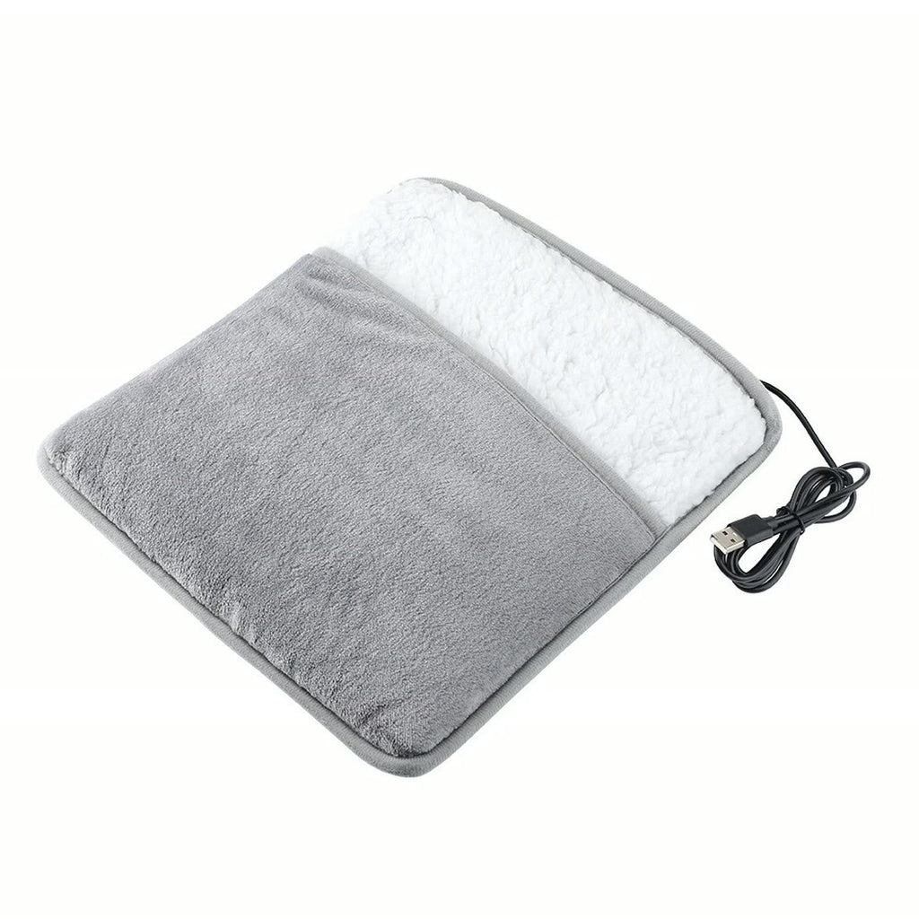 Chauffe-pieds USB en flanelle, 29 × 29 cm