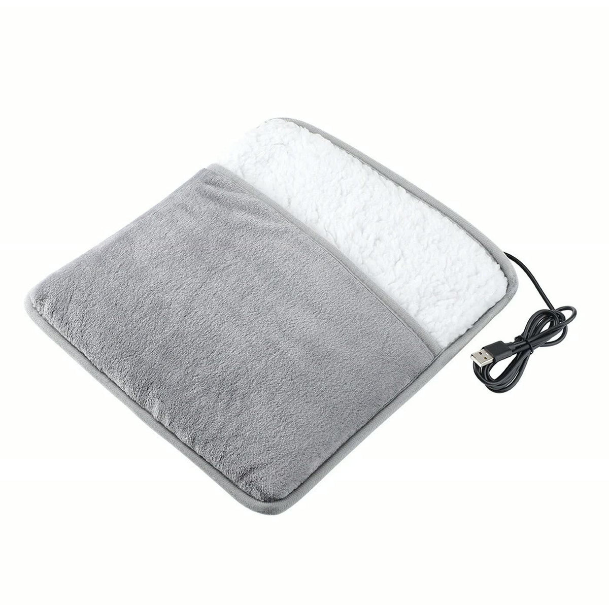 Chauffe-pieds USB en flanelle, 29 × 29 cm