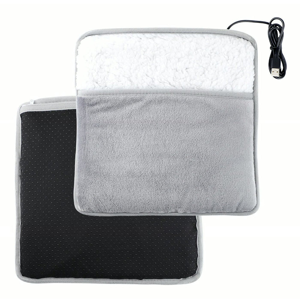 Chauffe-pieds USB en flanelle, 29 × 29 cm
